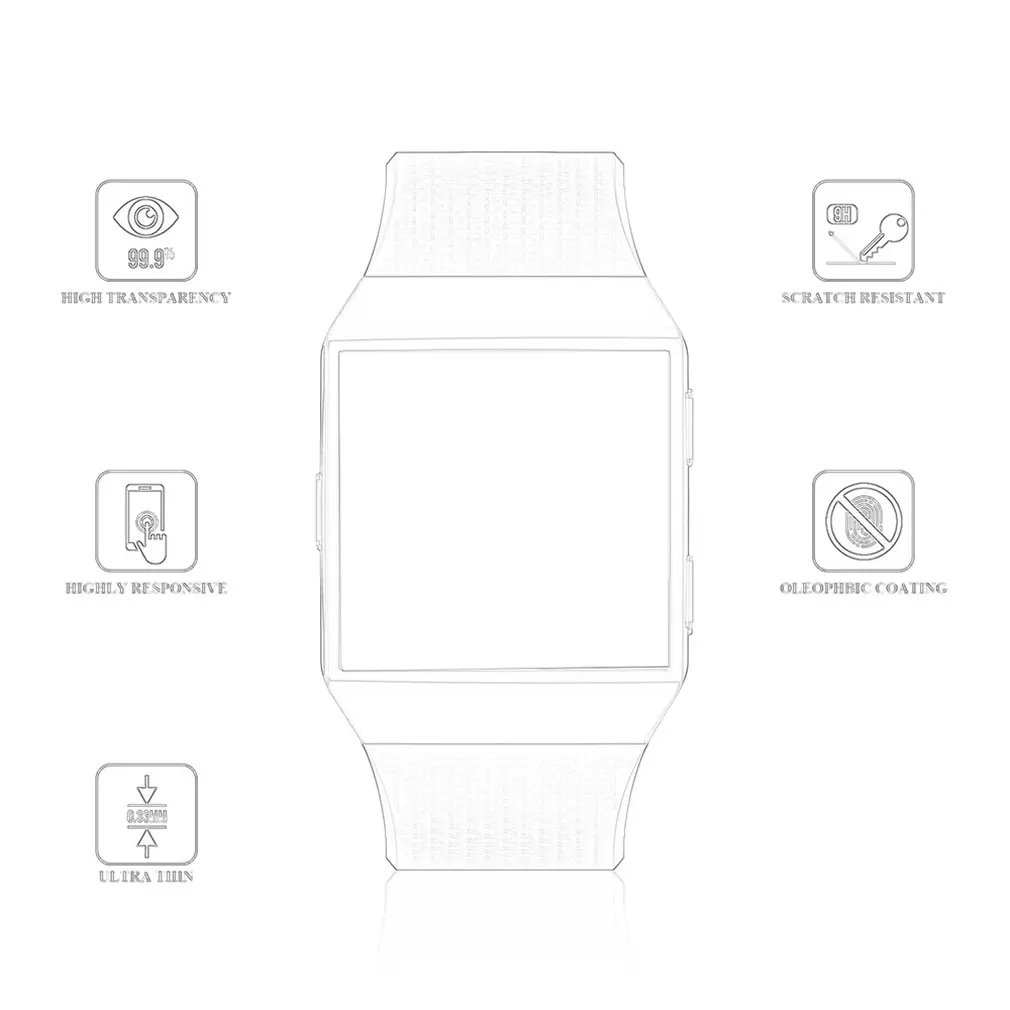 Для Fitbit Ionic защитный чехол силиконовый защитный чехол ТПУ все включено с защитой от царапин экрана Защита от пыли