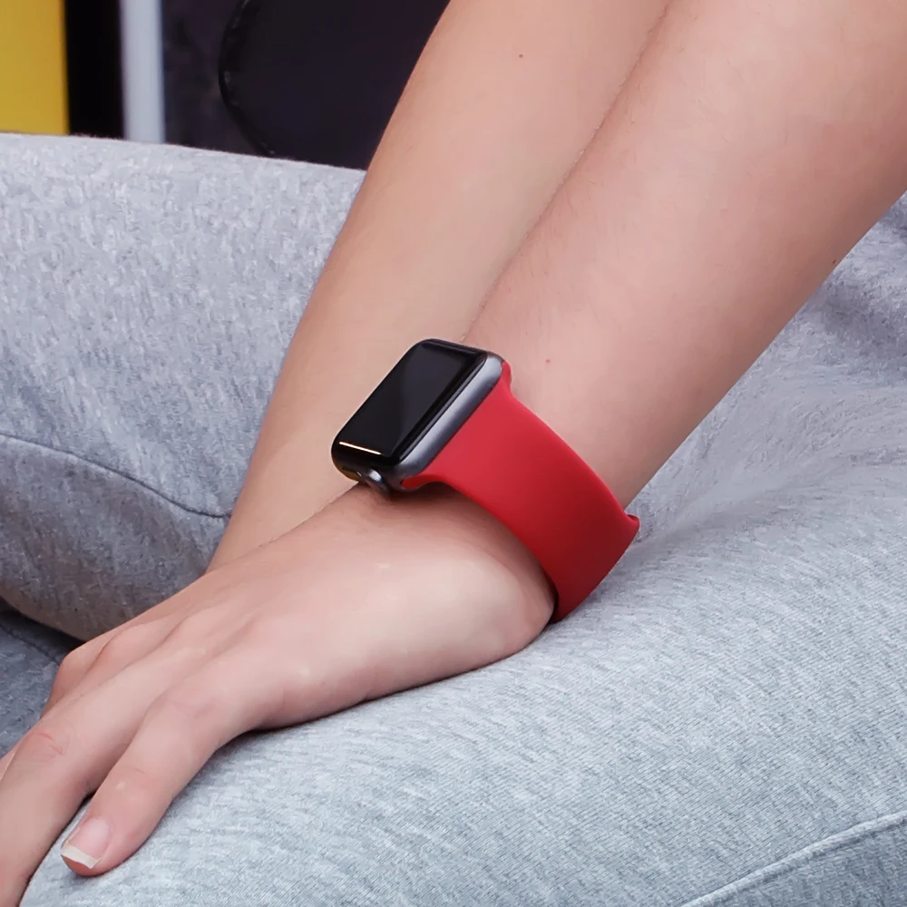 Силиконовый ремешок для apple watch 5 4 band correa apple watch 44 мм 40 мм 42 мм 38 мм iwatch 5 4 3 2 1 Спортивный Браслет