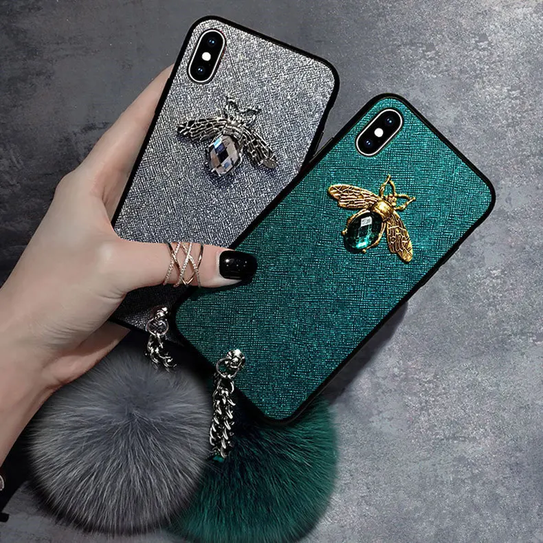 

VOZRO Fund Hand Shell For Iphone 6s 7 8 Plus X XR XS 11 Pro Max Case Protect Bee Pattern Live Bring Bracelet Protect Sheath