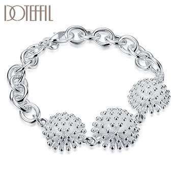 

DOTEFFIL 925 Sterling Silver Firework Flower Bracelet For Women Wedding Engagement Party Jewelry