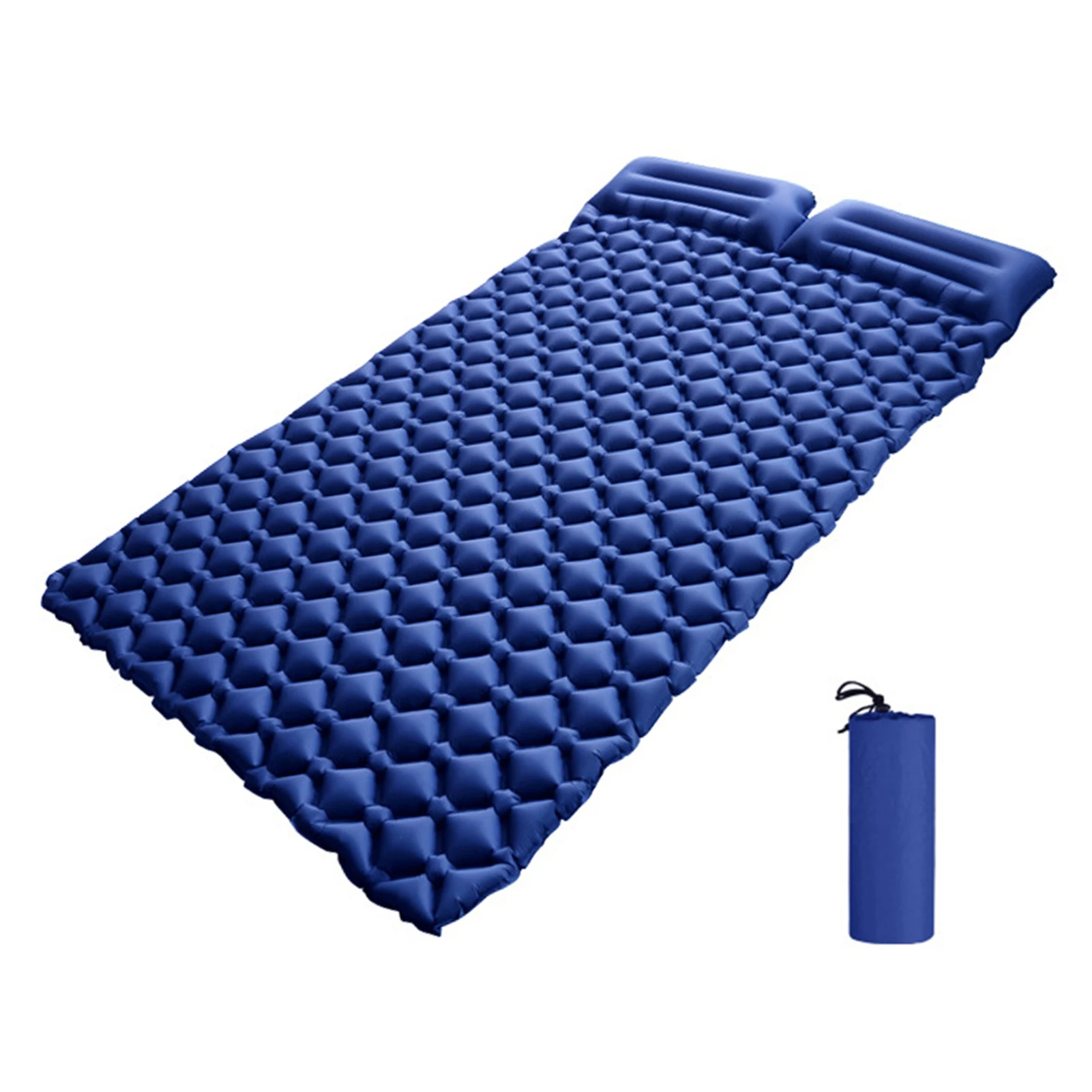 

Outdoor Sleeping Pad with Pillow 2 Person Inflatable Camping Air Mattress Sleeping Pad Mattress Mat for Tent Hiking Trekking