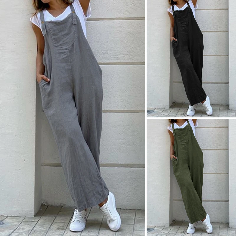 loose cotton dungarees