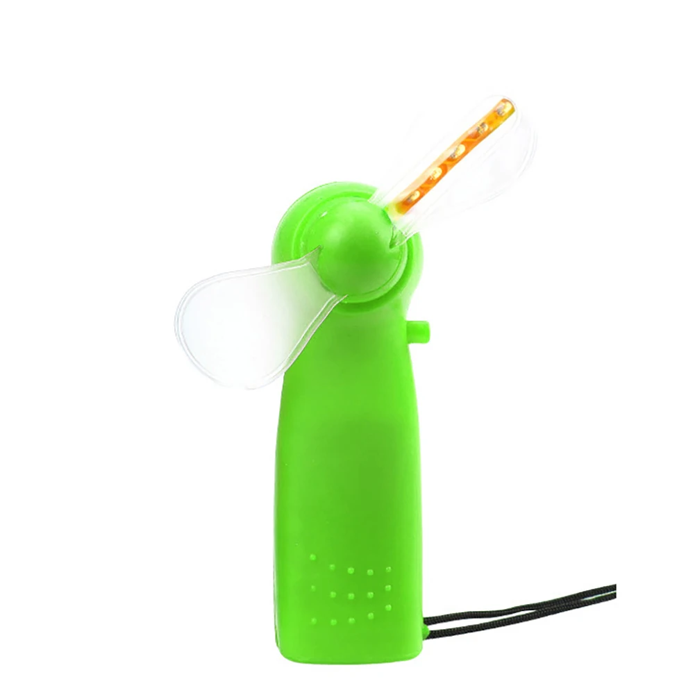 Мини ручной электрический вентилятор охлаждения 4 цвета меняющийся светодиодный светильник реквизит для концерта используется как праздничные или вечерние игрушки - Цвет: Зеленый