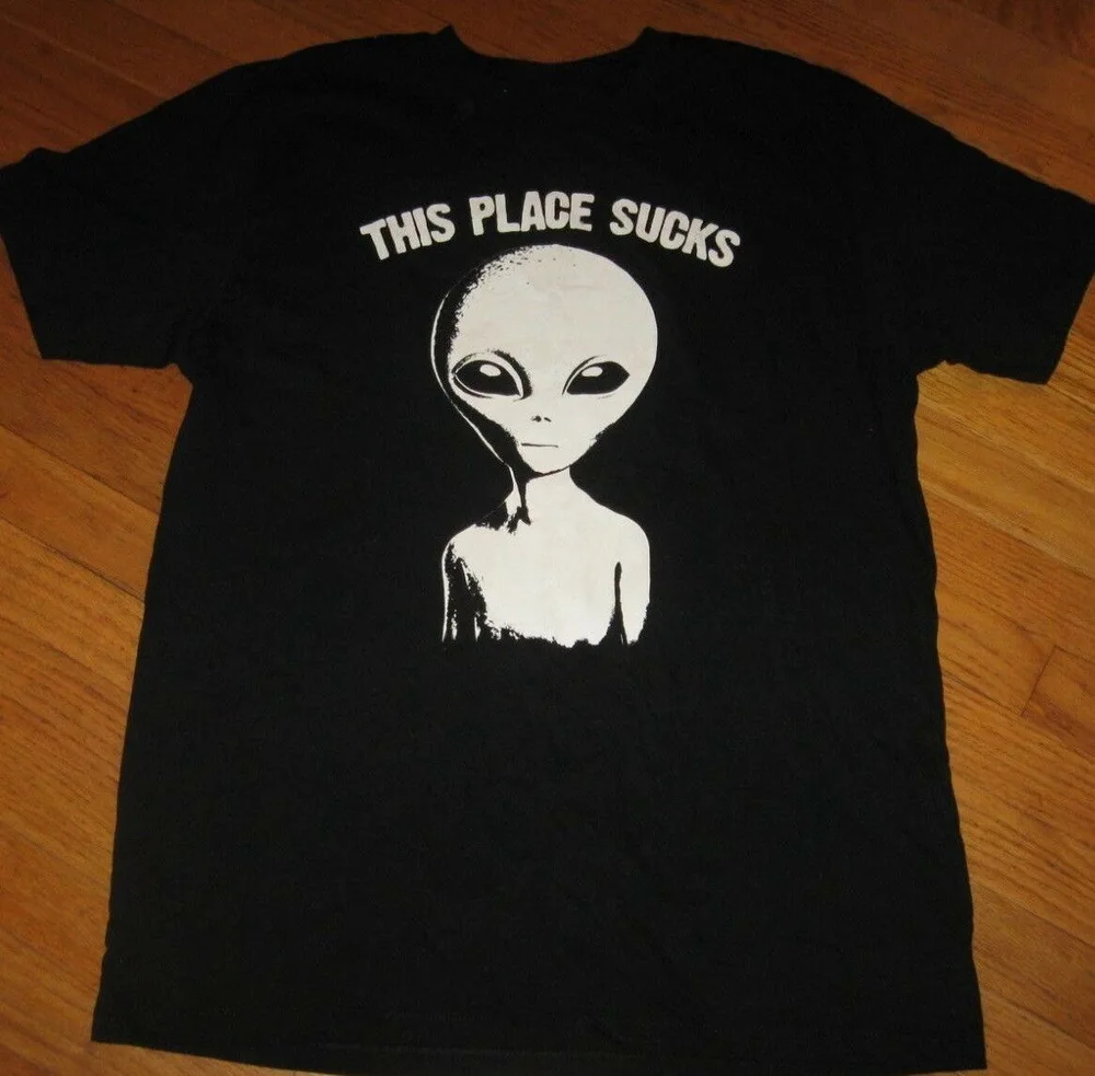 Goodie Two Sleeves Men's Tops Tee T Shirt Alien ET Space Extraterrestrial Black New Fashion Classic T-Shirt | Мужская одежда