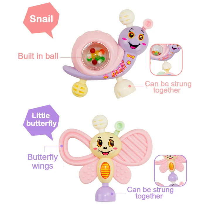 Hot Sale 1 Set Newborn Baby Rattles Shaking Bell BPA-Free Grab Music Toys Teether for Infant Early Education