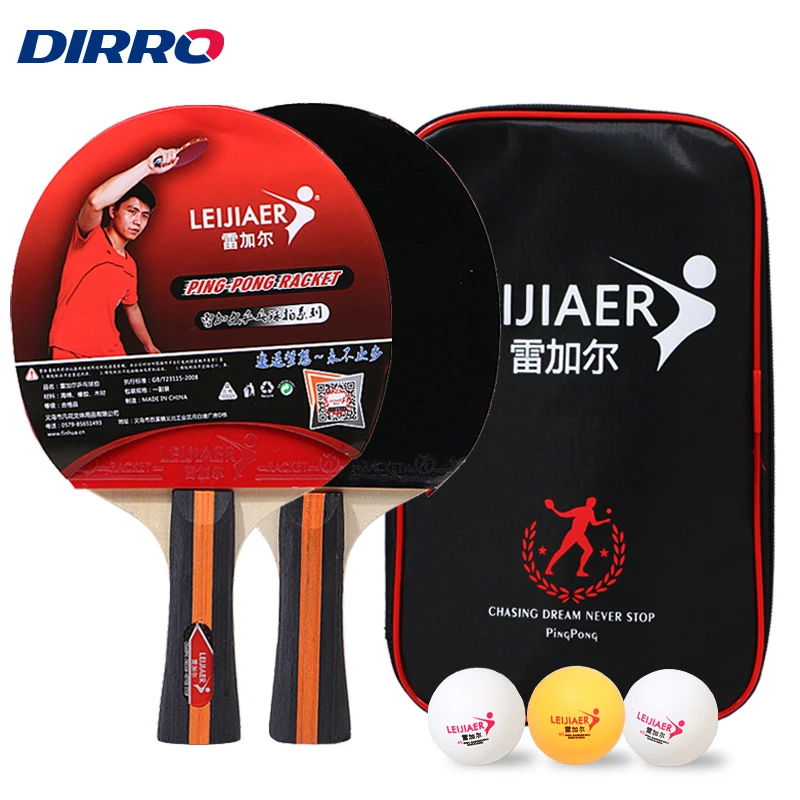 

DIRRO 1301 Training Table Tennis Racket Set Double Face Rubber In Table Tennis Rackets Portable Set For Teaching