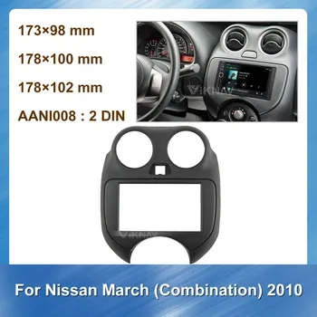 

Car Radio Stereo Fitting installation Fascia for Nissan March Combination 2010 Stereo Frame Fascias Panel Facial DVD CD Dash