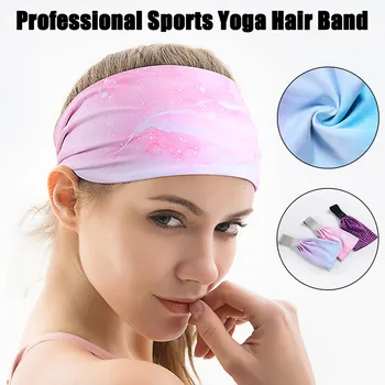 

Women Fashion Leisure Yoga Dance Wild Headscarf Sweat-absorbent Sports Headband Headband With Button Headwear Mask Hanging