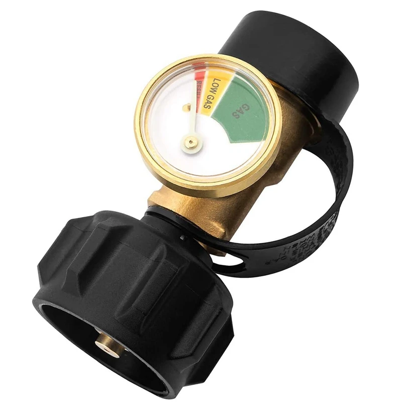 Propane Tank Gauge Gas Leak Detector Pressure Meter Universal Type 1 Connection For RV Camper Cylinder And Appliance |