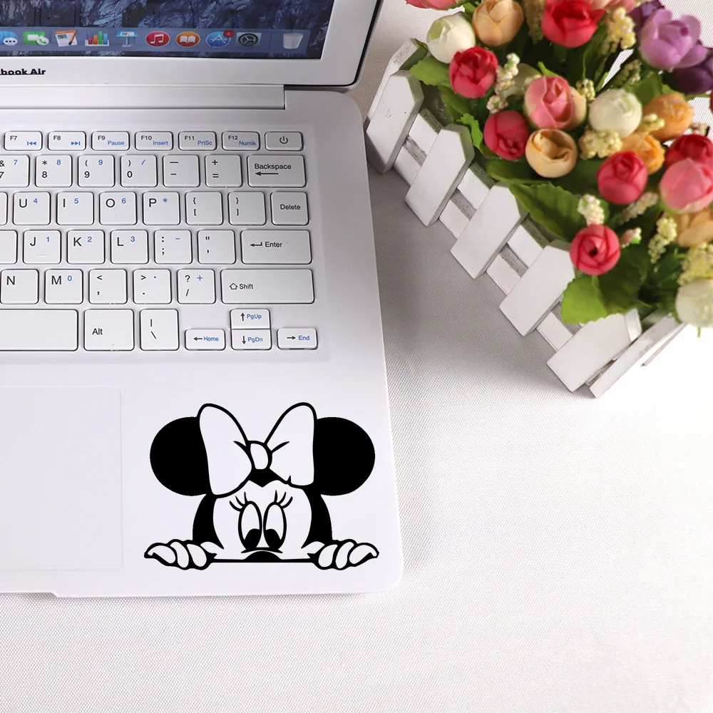 Beautiful Minnie Vinyl Decal Laptop Stickers Para Laptop Vinyl Decal Laptop Touchpad Partial Stickers