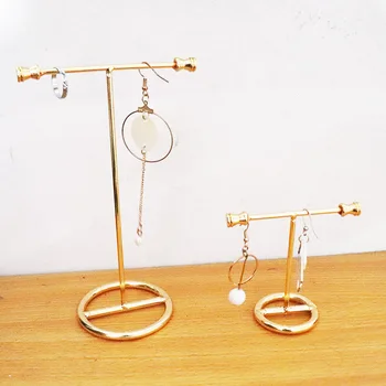 

Vintage Storage Holders Electroplated Metal Simple Creative Earrings Necklace Pendant Jewelry Rack Storage Display Rack