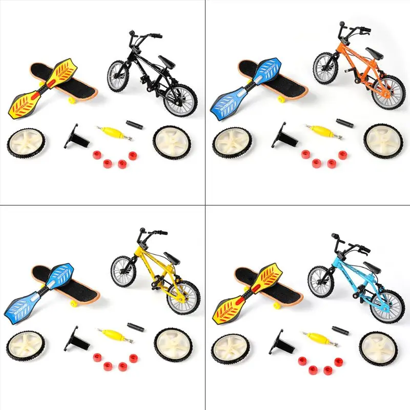 Mini Finger Bicycle Sport Set Bike Fingerboard DIY Creative Game Skateboard Toys | Игрушки и хобби