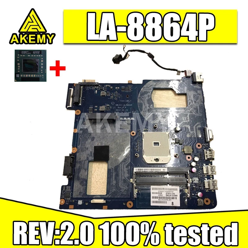AKemy для Samsung NP355V5C материнская плата ноутбука QMLE4 LA 8864P REV: 2 0 100% протестирована