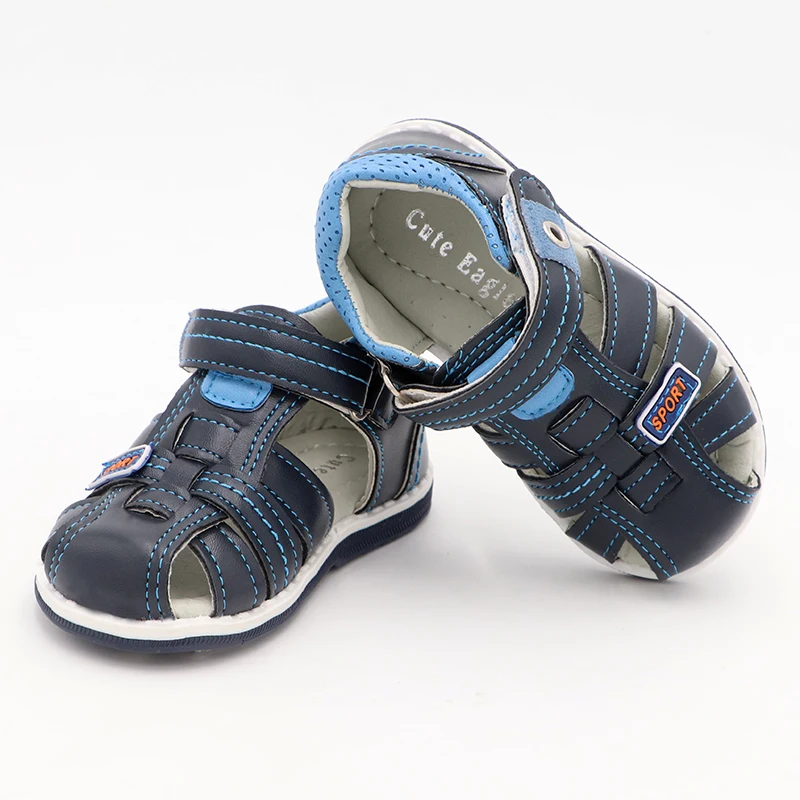 Baby And Kids Sandals For Cute Eagle Summer Boys Orthopedic Pu Leather Closed Toe Flat Shoes Size 20-30