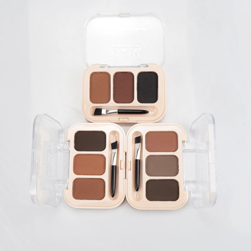 3 Color Eyebrow Enhancer Powder Palette Glow Shadow Brown Black Professional Long-lasting Easy to Wear Eyes Make up Eye Brow 3 Color Eyebrow Enhancer Powder Palette Glow Shadow Brown Black Professional Long-lasting Easy to Wear Eyes Make up Eye Brow