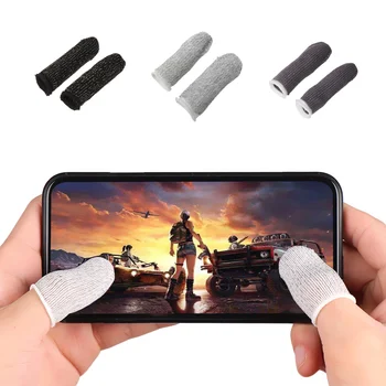 

Hot new 1Pair Mobile Finger Stall Sensitive Game Controller Sweatproof Breathable Finger Cots Accessories For Iphone And Android