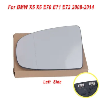 

Aspherical Rearview Mirror Auto White For BMW X5 X6 E70 E71 E72 2008-2014