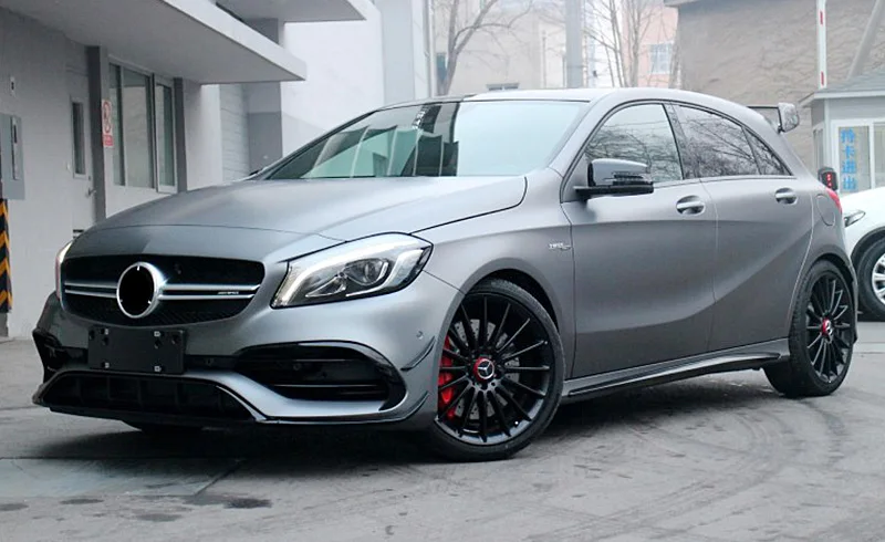 Для MercedesMB A-Class W176 a180 a200 a250 ABS передний бампер для губ Canards 8 шт./компл. A45AMG Стиль переднего бампера разветвитель 16-в