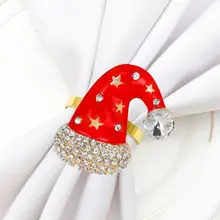 

6 Pcs Napkin Rings Wedding Decoration Table Christmas Series Snowman For Dinner Party Hotel Neat Table Decoration And Accessor