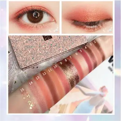 MACK ANDY корейские матовые тени для век изысканный 15 цветов Палетка теней для век Девушки серии макияж начинающих