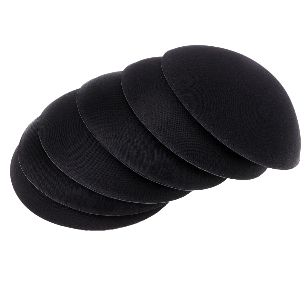 6 Pairs Soft Round Bra Pad for Sports Bra Bikini Top Swimsuit Black and Beige