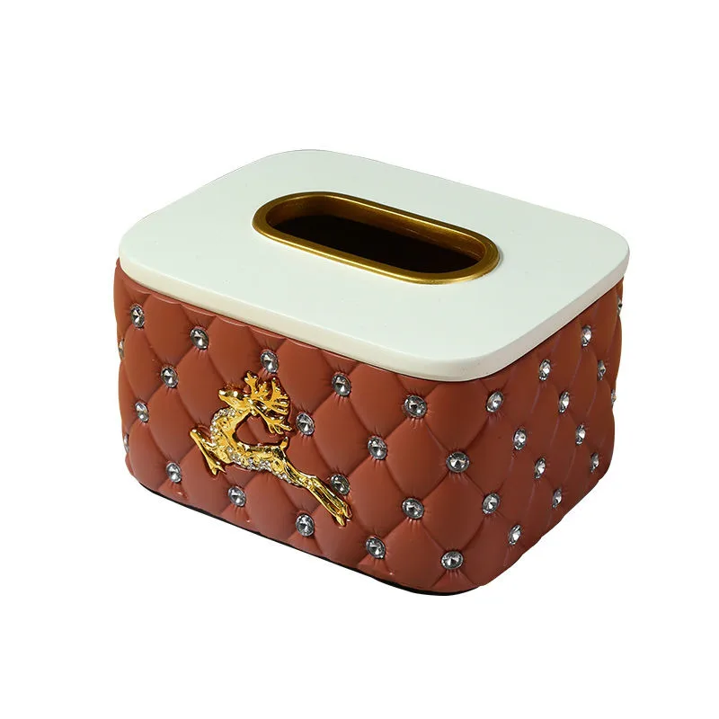 tissue-box-resin-portable-toilet-rack-organization-deer-finish-paper-roll-holder-livingroom-ornament-coffee-color-free-shipping