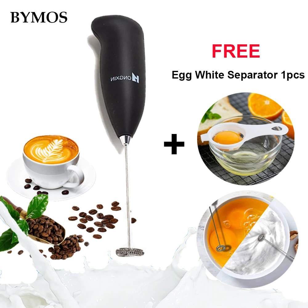 

Electric Milk Frother With Stainless Steel Spring Whisk Foam Maker Automatic Handheld Coffee Maker Portable Whisk Tool