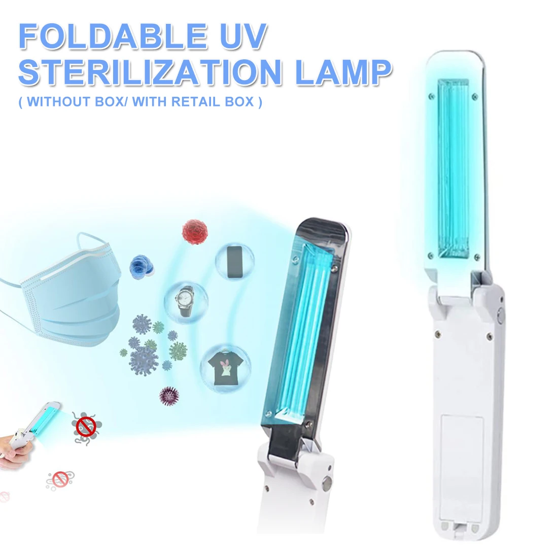 

Foldable Sterilization Lamp Ultraviolet UV Sterilizer Light Ultraviolet Light for Disinfect Bacterial Kill Mites/ Fungus Lights
