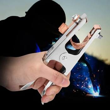 

300a Grnd Work Clamp Arc Welding Ground Clamp Manual Welder Earth Ground Cable Copper Grip Clip Clamp