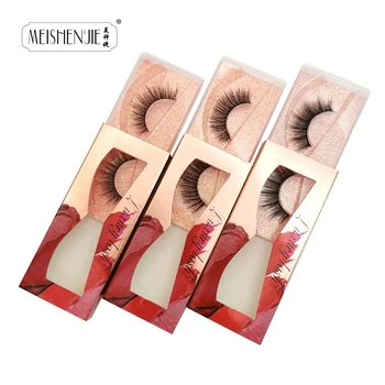 

MEISHENJIE New Champagne mink eyelashes natural soft eyelashes 3d mink lashes hand made makeup false eyelashes Faux Cils beauty