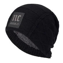 Новая Мужская и Женская Корейская Зимняя вязанная шапка плюс бархатная шерстяная шапка свитер вязаная шапка теплая шапка