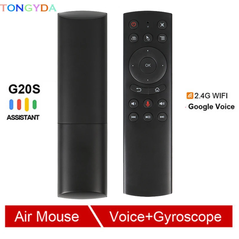 

G20 G20S 2.4G Wireless Air Mouse Remote Gyro Voice Control Sensing Universal Mini Remote Control For Laptop PC Android TV Box