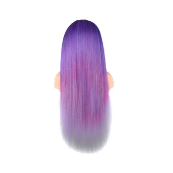 

Purple Color Long Hair Mannequin Head for Professional Hair Styling Professional Hairdressing Doll Head