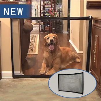 

Portable Foldable Mesh Pet Baby Safety Guard Gate Fence for Install Doorways Stairs Bedroom Kitchen Dining Indoor Outdoor Use