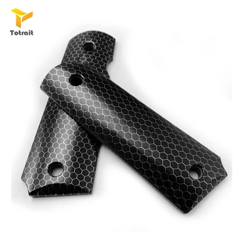 

TOtrait 2Pieces Tactics Pistol 1911 Grips Black C-Tek Honeycomb Pattern Resin Grips Custom Grips CNC Material 1911 Accessories