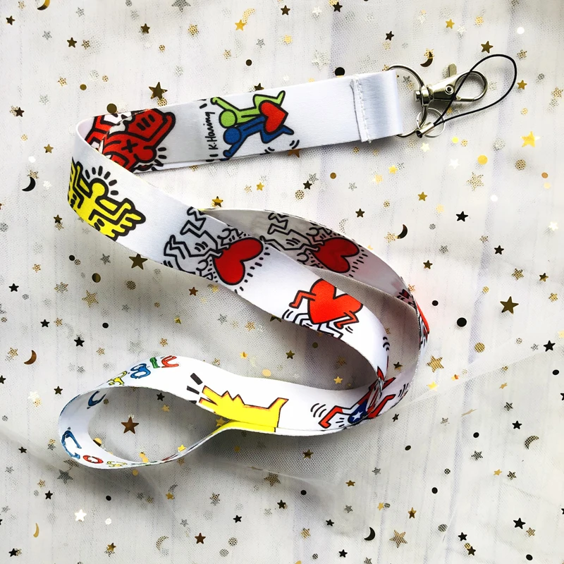 

Cartoon cute neck with toy key chain ID gym cell phone with U disk badge rack DIY lanyard