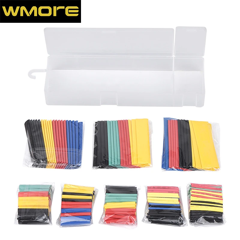 

Wire Cable Cutters Sleeves 312pcs/box Heat Shrink Tube Kit Shrinking Assorted Polypropylene Insulation 9 Sizes 2:1 S QHTITEC