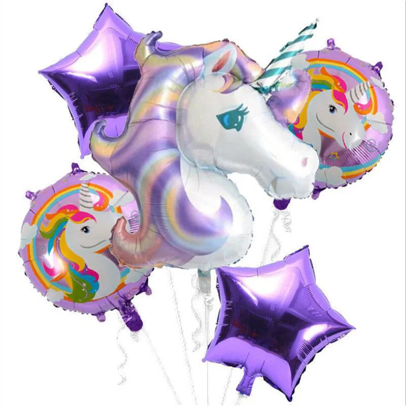 3D единорог вечерние воздушные шары украшения Unicornio ходячие животные фольга шарик для дня рождения ребенок душ девочка дети Декор игрушки подарки