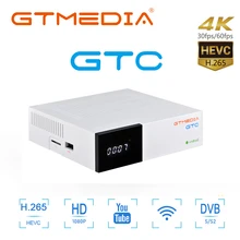 Gtmedia GTC Satellite Empfänger 4k dvb t2 rezeptor DVB S2 DVB-C ISDB-T Amlogic S905D 2GB + 16GB android tv box m3u ccam freesat