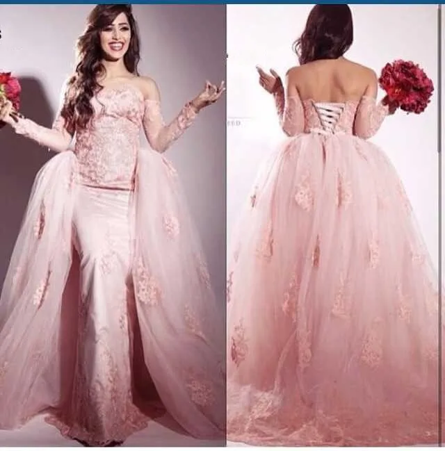 Nieuwe Aankomst Sweetheart Off Shoulder Lange Mouwen 2018 Baljurk Geappliceerd Lace Vestido De Noiva moeder van de bruid jurken Nieuwe Aankomst Sweetheart Off Shoulder Lange Mouwen 2018 Baljurk Geappliceerd Lace Vestido De Noiva moeder van de bruid jurken