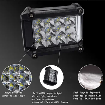 

Replacement LED Work Light Accessories Car Truck Outdoor Spotlight 57W