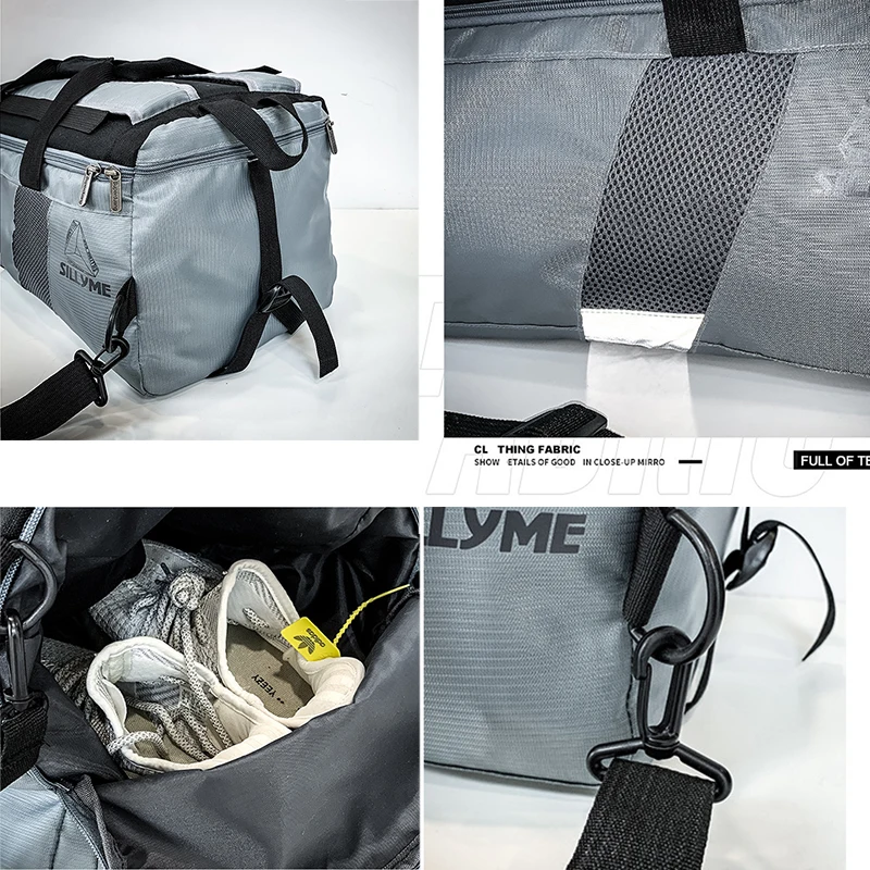 GYM Fitness Handbag Sports Bag Women Men Lightweight Travel Backpack Trainning Shoes Tennis Bag Fashion Reflective Weekend Bag