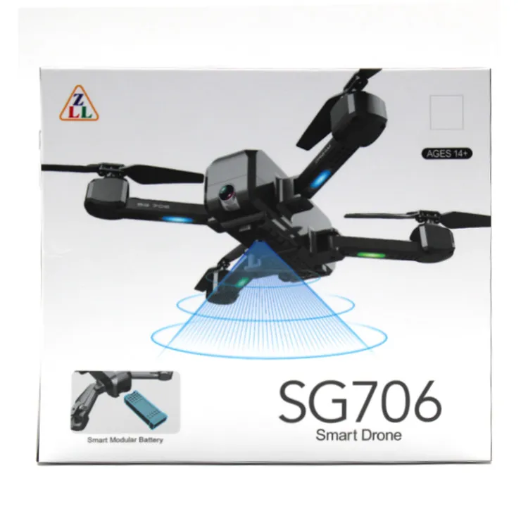 Дрон SG706 с двойной камерой 4K HD 5G Wifi FPV Дрон Радиоуправляемый квадрокоптер удерживающий высоту следущий за мной Радиоуправляемый вертолет Дроны с камерой HD