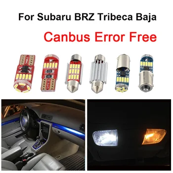 

White Car Canbus Bulbs LED Interior Light Kit For 2003 2004 2005-2017 2018 2019 Subaru BRZ Tribeca Baja Map Dome License Lamp