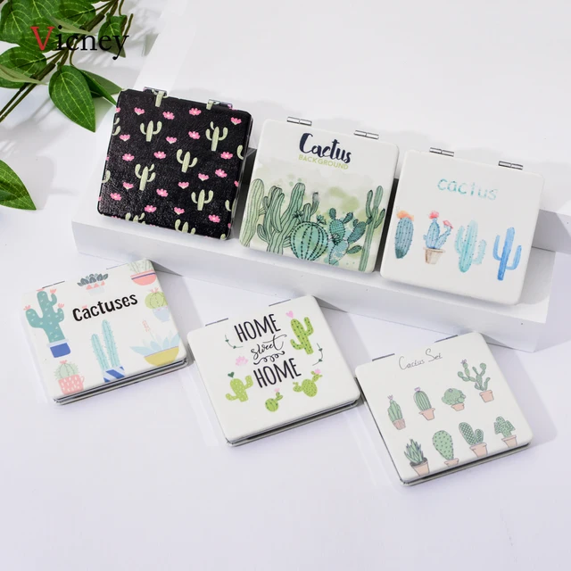 $US $2.37  Vicney Square Double Sided Hand Mirror Makeup Vanity Metal Small Fresh Natural Pocket Mirror Compac