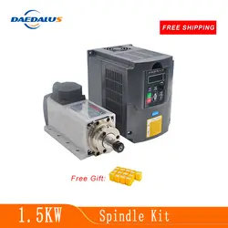 Шпинделя 1.5KW 110 V 220 V Мотор ЧПУ шпинделя ER11 маршрутизатор 1.5KW преобразователя VFD инвертор для фрезерная Гравировка Инструменты