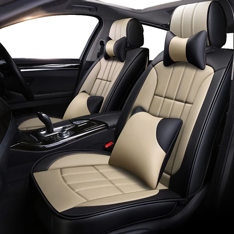 Новые роскошные кожаные чехлы для сидений автомобиля для Nissan invitation juke kicks leaf livina maxima murano navara d40 из