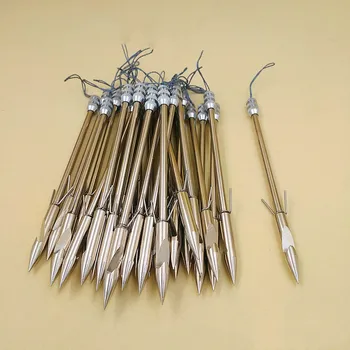 

new 20pcs stainless steel slingshot arrow bow and arrow fish sling bow and arrow shooting catapult darts hunting skills