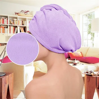

Hair Drying Wrap Towel Womens Girls Lady Shower Absorbent Microfiber Quick Dry Hair Hat Cap Turban Head Wrap Bathing