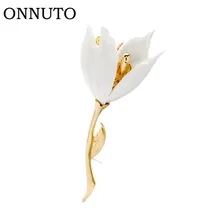 Broche de cristal Pin para Mujeres Hombres Vintage tulipán flores ropa niñas accesorios simples broches de moda